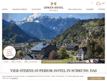 Tablet Screenshot of loewen-hotel.com